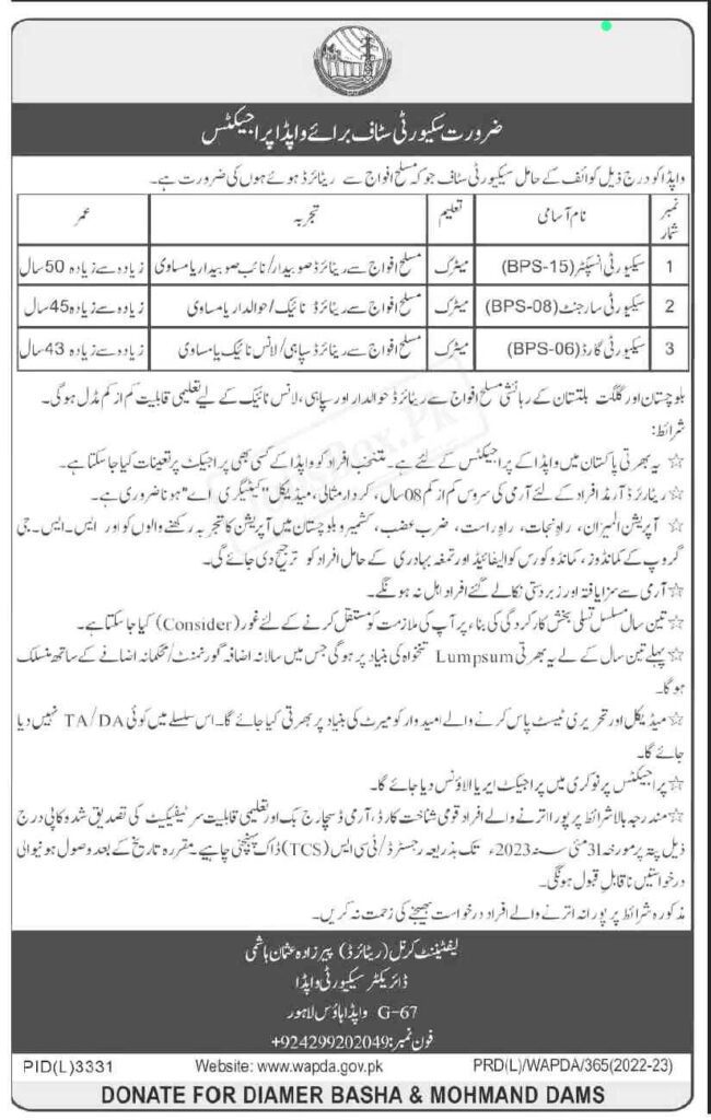 Wapda Jobs 