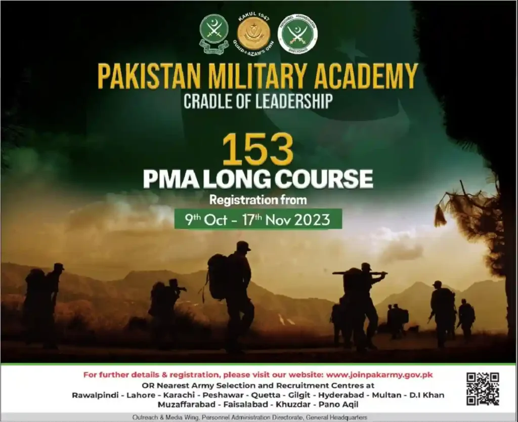 Latest Join Pak Army 153 PMA Long Course